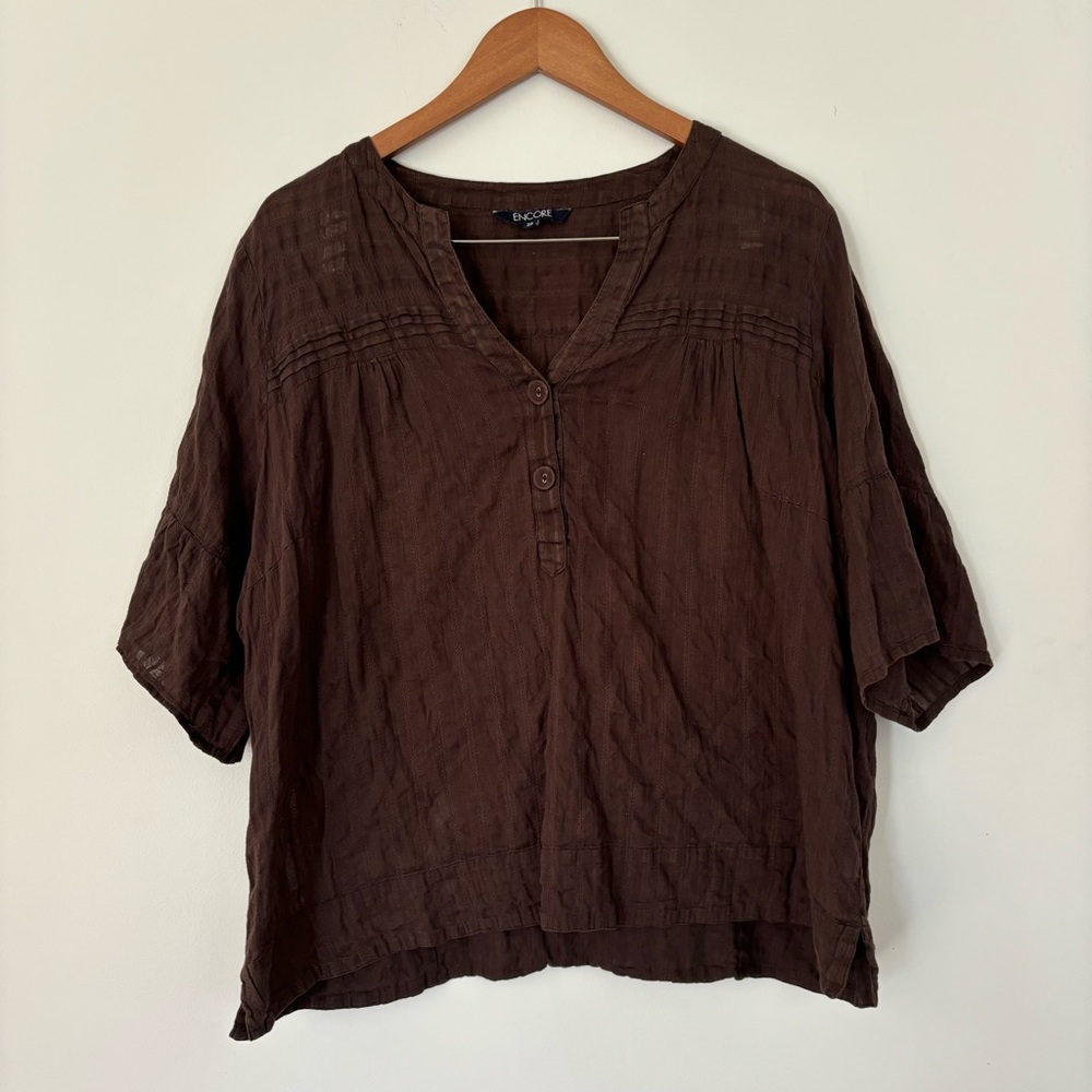 Encore Jeans Brown Women's Blouse